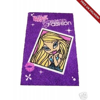 Free PnP) Childrens Girls Purple Bratz Floor Rug Mat