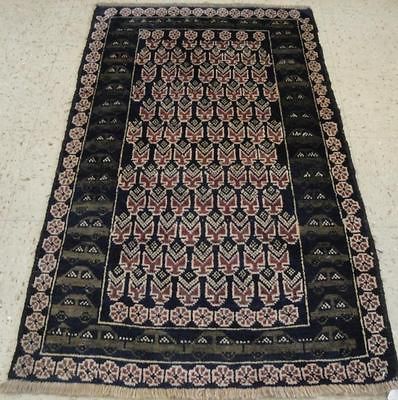 PERSIAN BALOUCH TURKOMAN TRIBAL HANDMADE ORIENTAL AREA RUG WOOL CARPET