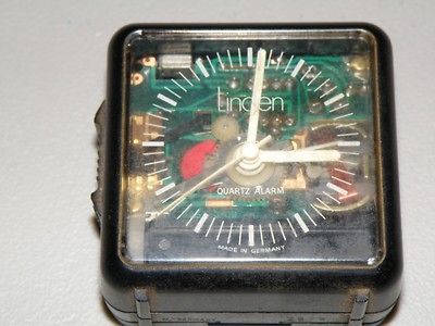 Rare Linden skeleton quartz travel alarm works well please LOOK