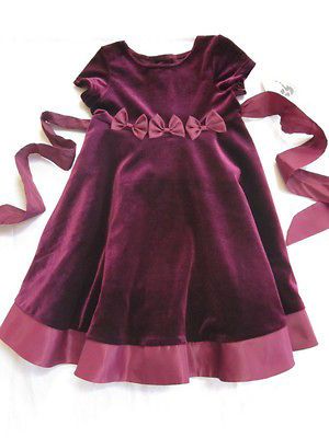 GOOD LAD burgandy maroon dark red velvet SS Christmas Holiday Dress 4