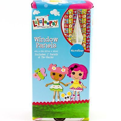 LALALOOPSY Window PANELS Curtains Drapes Kids Bedroom Girls Green Pink