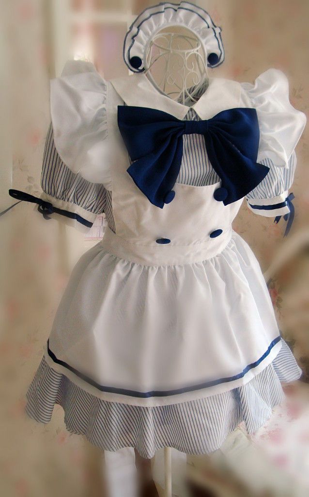 Japanese Girl Maid uniform Cosplay lolita Costume Dress