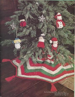 Crochet Pattern Adorable Christmas Tree Skirt Finished sz 46 Diameter
