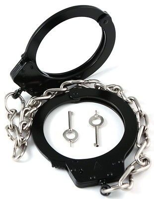 CTS Hiatt Thompson 9000 Black Police Leg Irons Prison Shackle