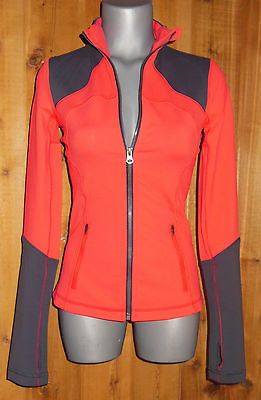 FORME BRUSHED sport JACKET athletic sports track run yoga RED COAL