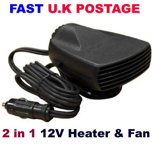 12V DC 150W Car Van Caravan Fan Cooler Heater Demister