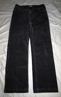 Stylish Chicos Petites sz 1 or 8 Dark Steel Gray City Chic Corduroy