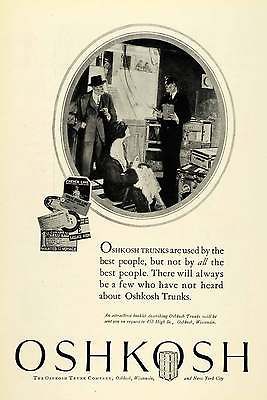 1925 Ad Oshkosh Wisconsin Trunks French Line Cunard Luggage Travel
