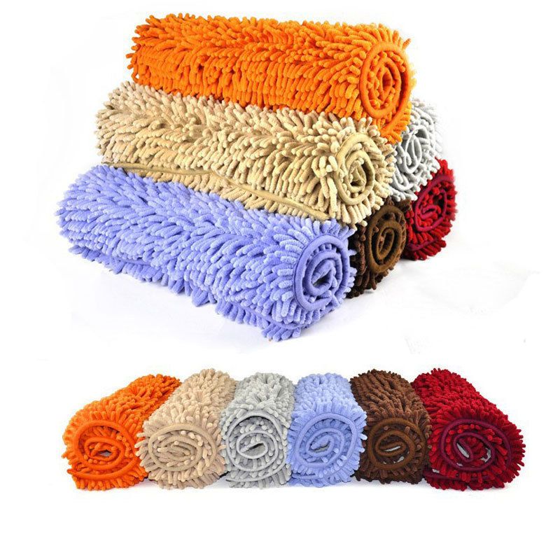 Colours Washable Bathroom New Non Slip Shaggy Rugs Bath Mat Thick