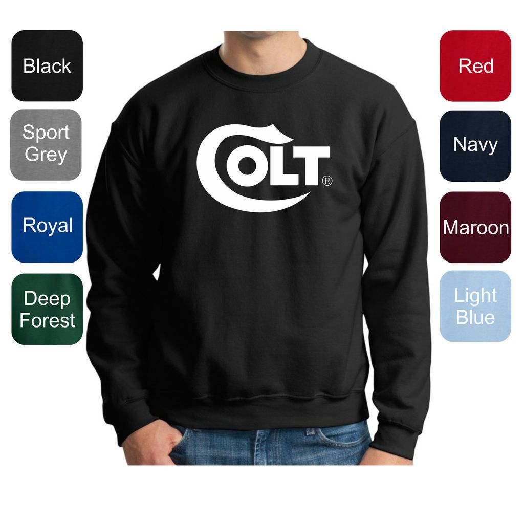 COLT FIREARMS Premium CREWNECK Sweatshirt Python Gun 1903 Hunting