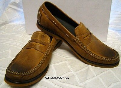 JOHN VARVATOS STAR USA LIGHT BROWN SLIP ONS US 7.5