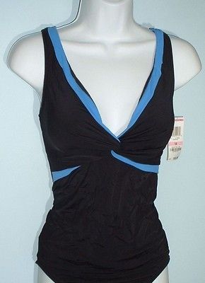 International Concepts Swimsuit Sz 6 Twist Bust Tankini Top NWT