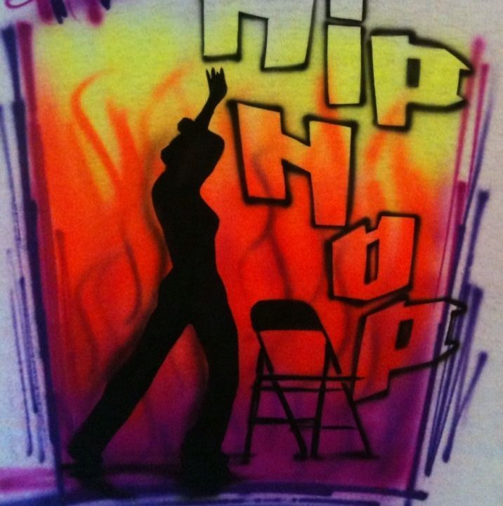 AIRBRUSH DANCER HIP HOP JAZZ TAP Rhumba Modern T SHIRT AIRBRUSHED Madd