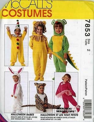 7853~McCalls Halloween Babes Toddler Costume Pattern 2