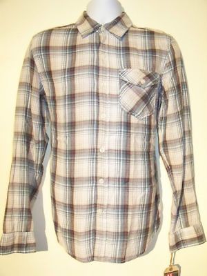 Converse Teal white Plaid 2 layer LSS Mens Shirt New