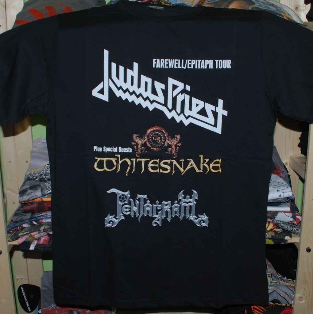 Judas Priest Whitesnake Tour T shirt large new rare Pentagram