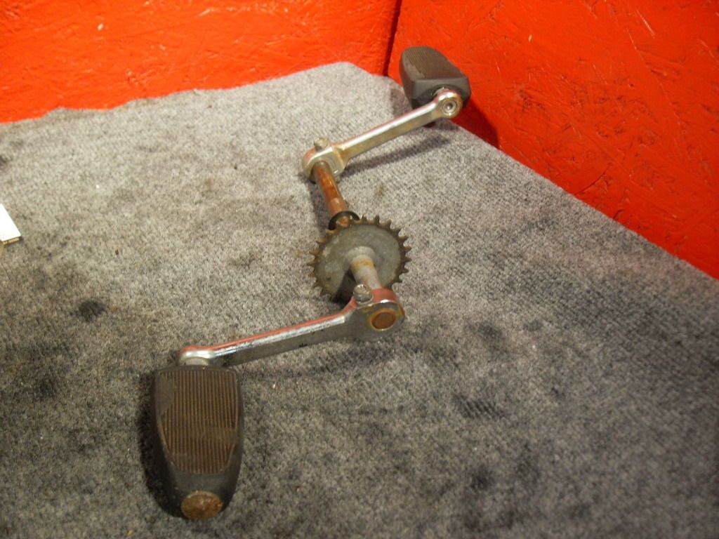 1980 Batavus Regency Crank Arm Assembly w/ Pedals & Sprocket @ Moped