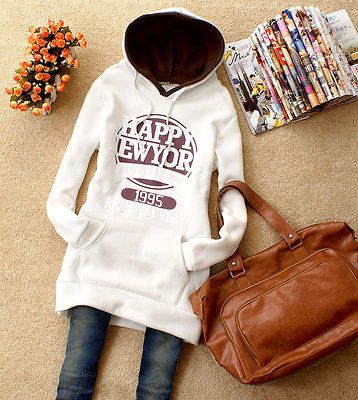 Casual Womens Hoodie Outwear Sweatshirt Hooded Cool Letter Printed