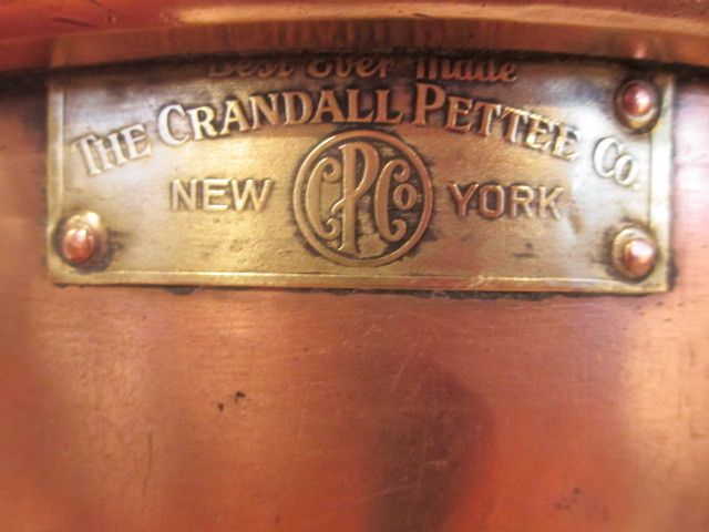 15 Copper Candy Kettle   The Crandall Pettee Co. NY