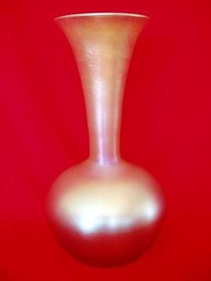 GORGEOUS ANTIQUE SIGNED DURAND GOLD IRIDESCENT VASE