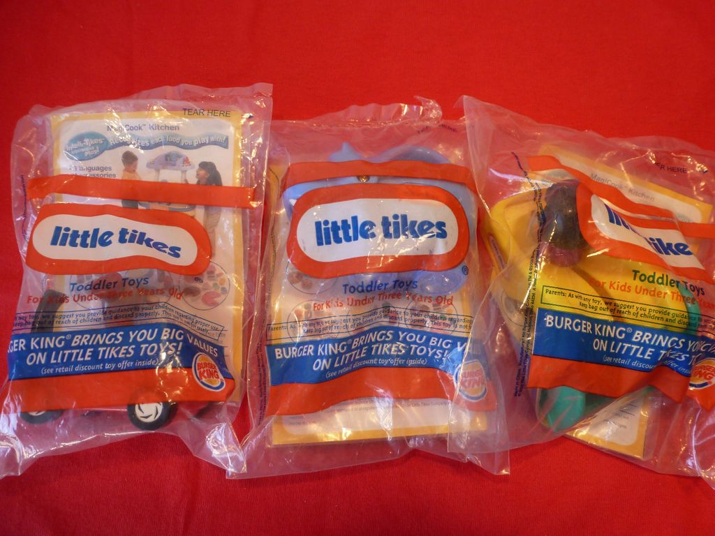 BURGER KING 3PC LOTLITTLE TIKESMINT NEVER OPENED SEALED