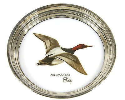 Vintage Graff Washbourne & Dunn Sterling Rim Canvasback Duck Wine