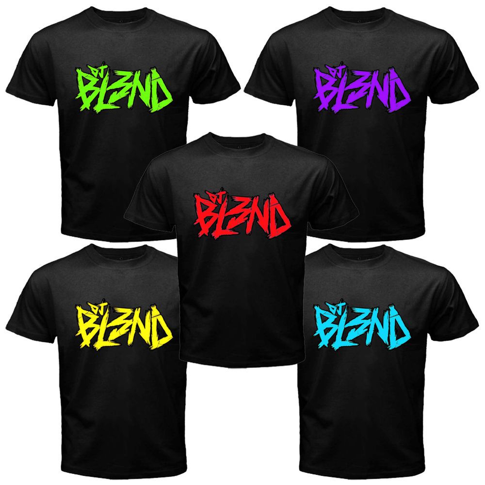 DJ BLEND   BL3ND Dubstep Fans Logo Trance Music Black T Shirt Size S