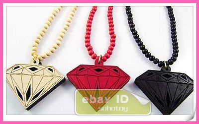 Diamond Supply Co. Good Custom Wood Necklace Hip Pop Pendant BBC Krew