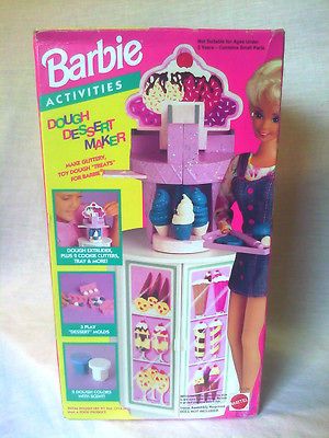 VINTAGE 1993 BARBIE DOUGH DESSERT MAKER ICE CREAM PLAYSET NEW NRFB