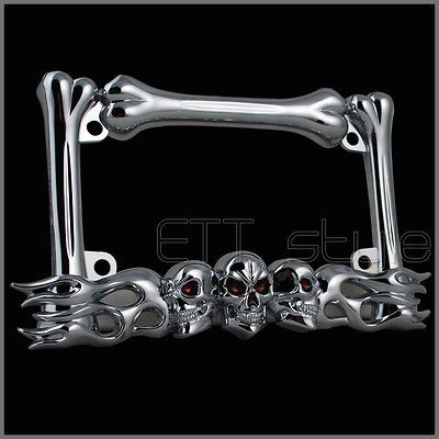 METAL MOTORCYCLE LICENSE PLATE FRAME HARLEY DAVIDSO N (Fits Trike