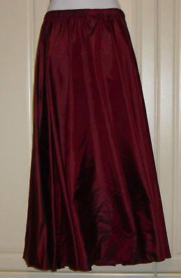 LONG SKIRT, DARK RED, BALLROOM BELLY DANCE INDIA FLOOR LENGTH, NEW