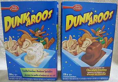 BETTY CROCKER DUNKAROOS COOKIES WITH CHOCOLATE OR VANILLA RAINBOW