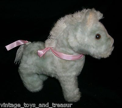 VINTAGE DAKIN BLUE HORSE PONY UNICORN STUFFED ANIMAL PLUSH 1979 TOY