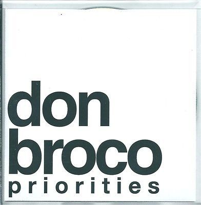 DON BROCO promo cd single PRIORITIES one track