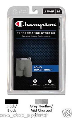 Champion Mens Performance Stretch Long Boxer Brief   U47C VALUE BUY