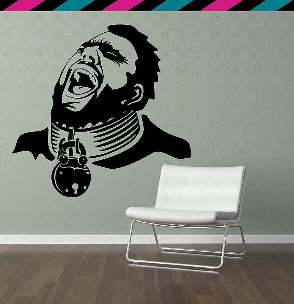 Prisoner scream beard shackle lock POW war fight wall decal sticker