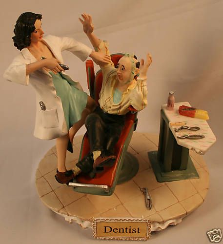 Female brunette dentist LG 3D figurine Dental Emporium