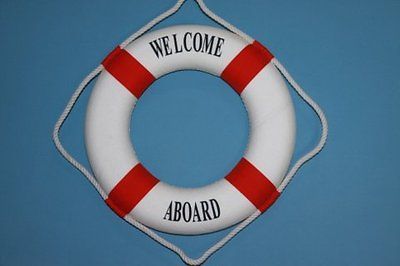 red, LIFE PRESERVER, NAUTICAL WELCOME SIGN, BEACH DECOR, PARTY DECOR