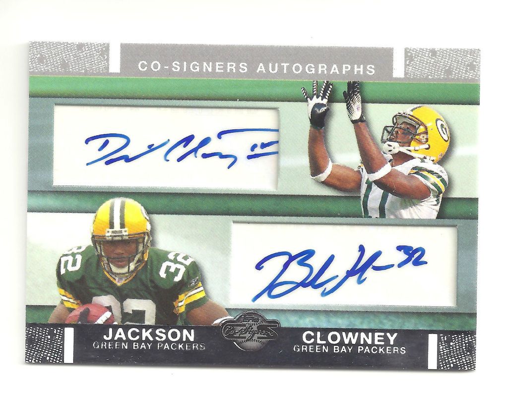 2007 TOPPS CO SIGNERS BRANDON JACKSON/DAVID CLOWNEY DUAL AUTOGRAPH