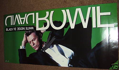 DAVID BOWIE 1993 PROMO POSTER 4 Black Tie CD MINT 17x40