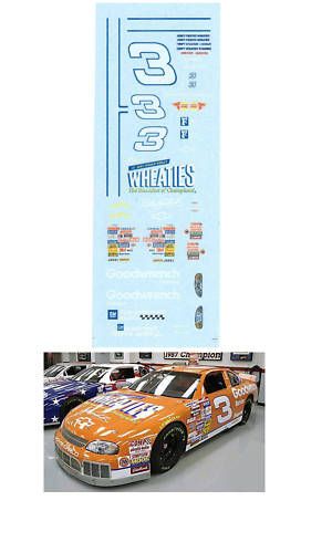 Dale Earnhardt Wheaties decalAFX Tyco Lifelike (1/64 scale)