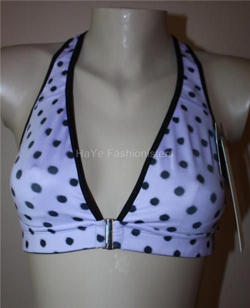 LULULEMON LIFT & SEPARATE BRA III VARIOUS SIZES BLACK POLKA DOT/LILAC