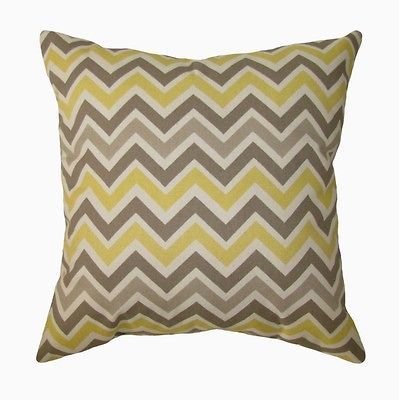 Prints Zoom Zoom Sunny and Natural Chevron Decorative Throw Pillow