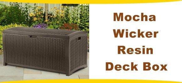 STYLISH Deck Patio STORAGE Wicker Resin Box DIF. SIZES