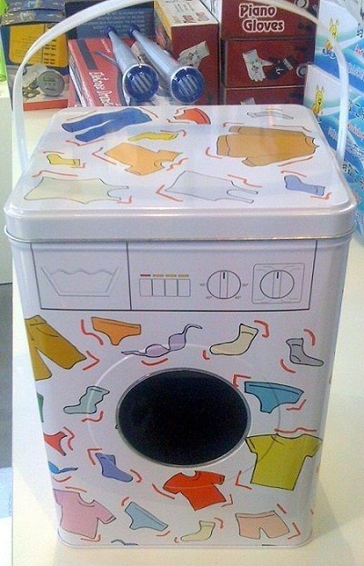 New Laundry Machine Design Detergent Powder Box Storage Tin Decorative