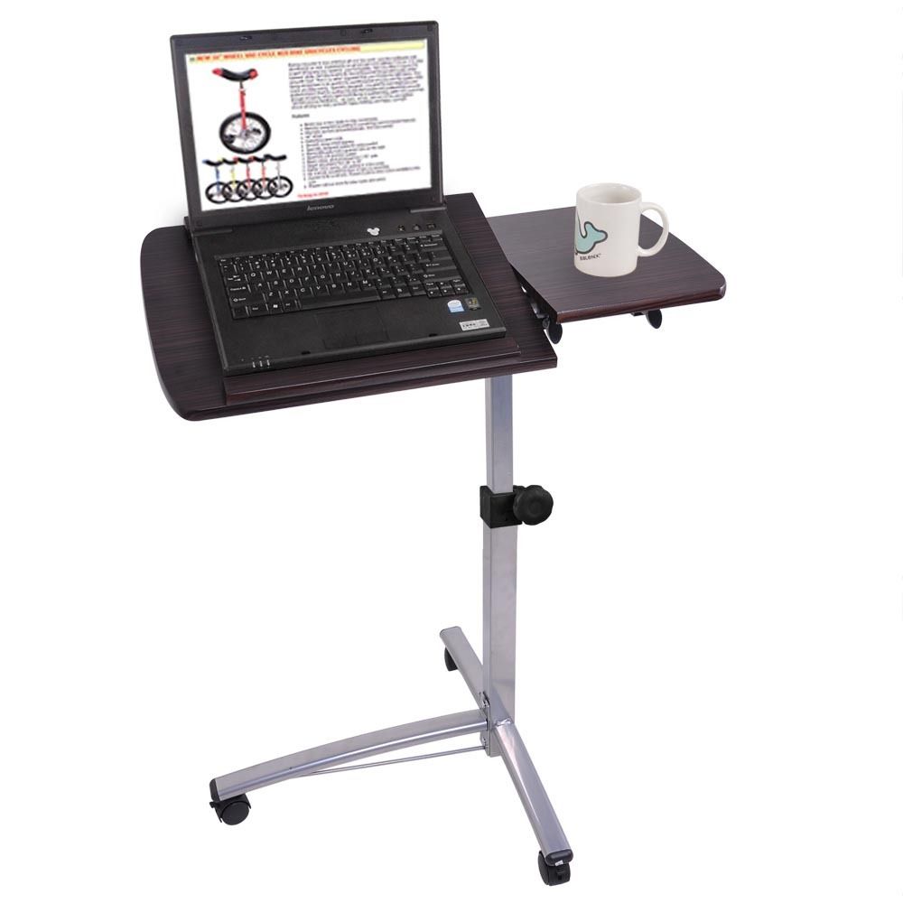 Laptop Desk w/ Tiltable Split Top Table Hospital Food Tray Computer PC