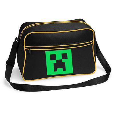 BNWT MINECRAFT CREEPER GAMING XBOX FLIGHT MESSENGER SHOULDER BAG