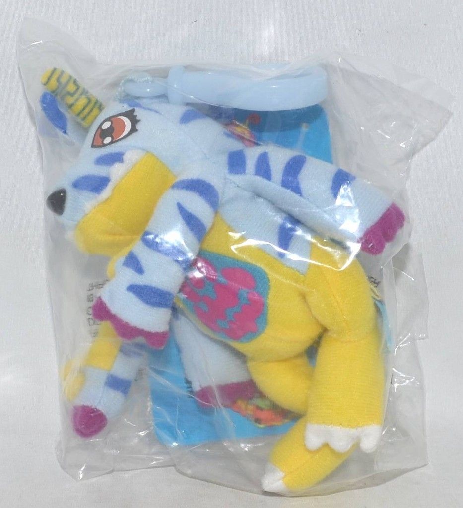 DIGIMON 2000 FOX KIDS GABUMON PLUSH KEYRING KEY CHAIN