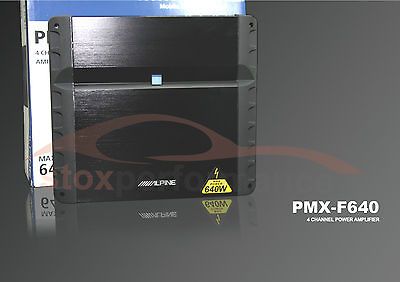 NEW ALPINE PMX F640 4/3/2 CHANNEL CAR AMPLIFIER 640W BASS EQ