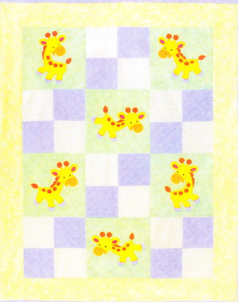 Jolly Giraffes   cute applique & pieced quilt PATTERN for kids